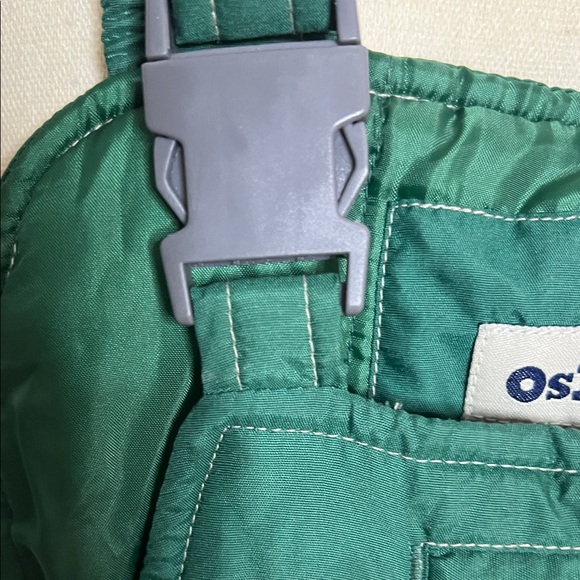 OshKosh B'gosh Green and White Kids Snow Bib - Picture 6 of 10